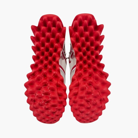 Christian Louboutin Sharkina White Mesh Red Sneakers Size 38.5 US 8.5 Women 6969 - Picture 4 of 15